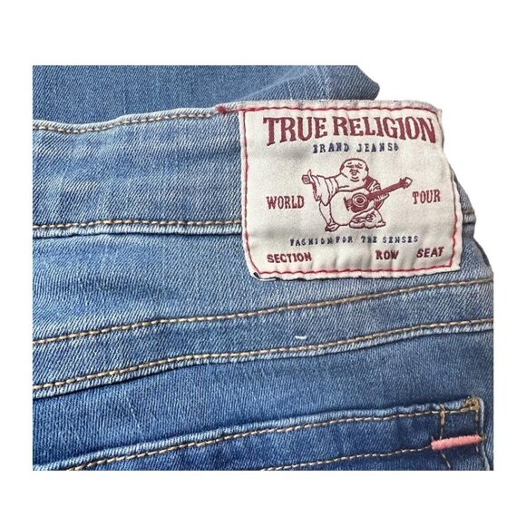 True Religion Womens Billie Mid Rise Whiskered Straight Leg Jeans Sz 30 New - Picture 7 of 11